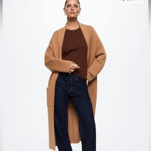 Mango Coatigan Oversized Knitted Coat - Sz S/M